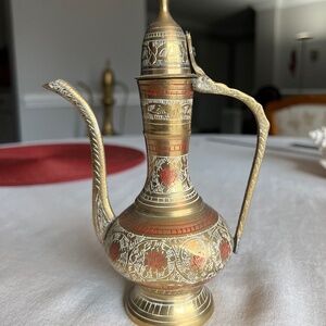 Small brass decorative pitcher
